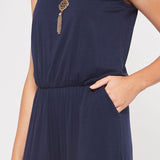 Solid Sleeveless Jumpsuit