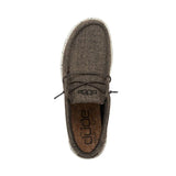 HEY DUDE Men's Wally Blend Linen (Dark Brown)