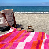 Velour Stripe Beach Towel