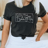 "South Dakota" Outline Graphic Tee
