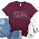 "South Dakota" Outline Graphic Tee