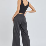 About The Basics V Neck Crop Tank