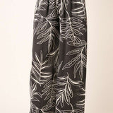 Leaf Print Satin Pant