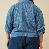 Floral Tie Front Shirt (Plus)