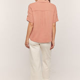 Textured Cotton Button Down