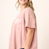 Mixed Media Pocket Tee (Plus)