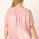 Mixed Media Pocket Tee (Plus)