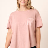 Mixed Media Pocket Tee (Plus)