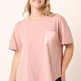 Mixed Media Pocket Tee (Plus)