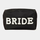 "BRIDE" Print Cosmetic Bag
