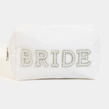 "BRIDE" Print Cosmetic Bag