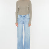KAN CAN High Rise Wide Leg Flare Jean (Nina)