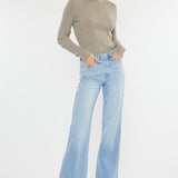 KAN CAN High Rise Wide Leg Flare Jean (Nina)