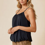 Crochet Back Shirred Tank