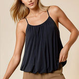 Crochet Back Shirred Tank