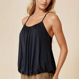 Crochet Back Shirred Tank