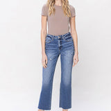 Marissa High Rise Cropped Straight Jean (Lovervet By Vervet) (Plus)