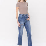 Marissa High Rise Cropped Straight Jean (Lovervet By Vervet) (Plus)
