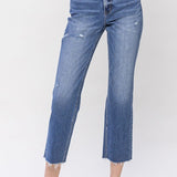 Marissa High Rise Cropped Straight Jean (Lovervet By Vervet) (Plus)