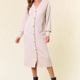 Button Down Cardigan Dress