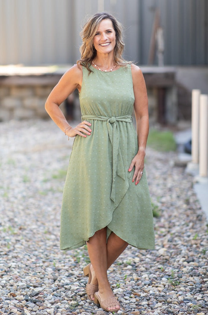 Polka Dot Tulip Midi Dress