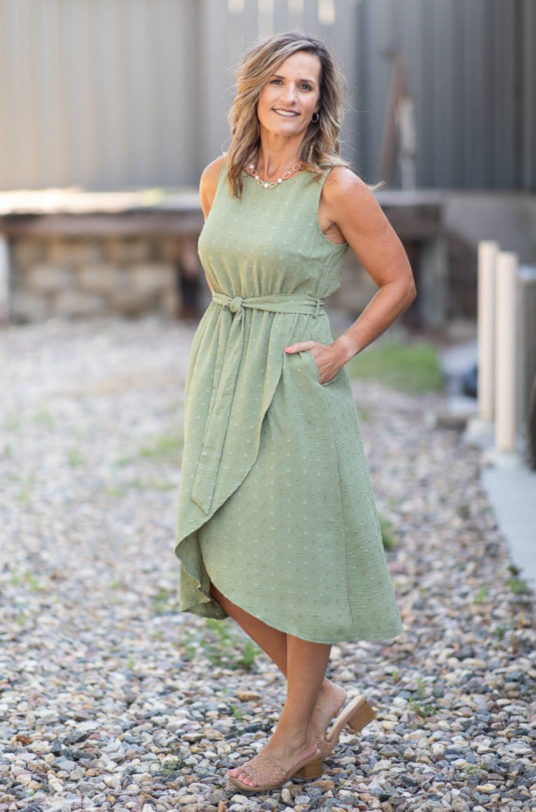Polka Dot Tulip Midi Dress