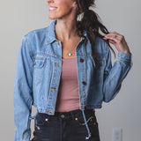 MONO B Crop Denim Jacket