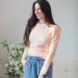 Puff Sleeve Hacci Pullover