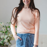 Puff Sleeve Hacci Pullover