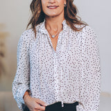 Geo Print Tie Detail Blouse
