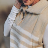 Wide Collar Half Zip Top