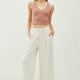 About The Basics V Neck Crop Tank