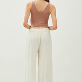 About The Basics V Neck Crop Tank