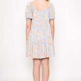 Square Neck Tiered Mini Dress