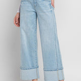 Kris Super High Rise Baggy Wide Leg Jean (Vervet)