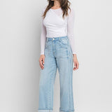 Kris Super High Rise Baggy Wide Leg Jean (Vervet)