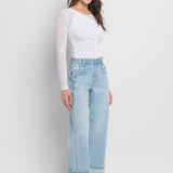 Kris Super High Rise Baggy Wide Leg Jean (Vervet)