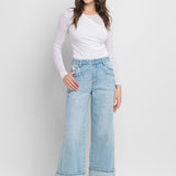Kris Super High Rise Baggy Wide Leg Jean (Vervet)