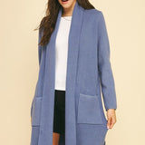 Open Knit Knee Length Cardigan