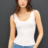 About The Basics Scoop Neck Tank