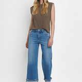Becca Cuffed Wide Leg Jean (Flying Monkey)