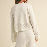 Crochet Border Knit Top