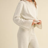 Crochet Border Knit Top