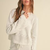 Crochet Border Knit Top