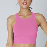 Chevron High Neck Crop Top (NikiBiki)