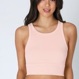 Chevron High Neck Crop Top (NikiBiki)