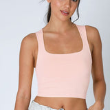 Clean Line Square Neck Crop Top (NikiBiki)