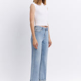 Hallie Cuffed Slim Wide Jean (Flying Monkey)