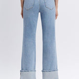 Hallie Cuffed Slim Wide Jean (Flying Monkey)