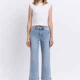 Hallie Cuffed Slim Wide Jean (Flying Monkey)